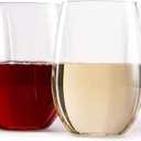 hotder Wine Glasses glasses drinking set 16 OZ Tritan, Stemless Wine Glasses Set of 4, plastic wine glass Outdoor Unbreakable Dishwasher-safe, Red Wine Glasses for Home, Party