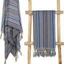 Cacala Pestemal Turkish Beach Towel Highly Absorbent Quick and Easy Dry Soft and Comfortable for Bath, Spa, Pool, Gym and Yoga 100% Cotton 37 x 70 (Dark Blue)