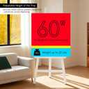 MEEDEN Art Easel Stand for Display: Adjustable Wooden Stands for Sign - A Frame Painting Easel for Canvas up to 60" for Artist Adults Drawing Picture Poster - White, Medium