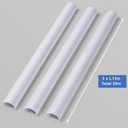 Cord Hider 39in (3 x L13in), Cable Cover for 2-4 Cords on Wall, Wire Hider for Wall Mount TV, Cable Raceway White W1.4inxH0.7in