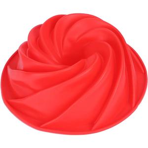  Spiral Cake Mold Pan,Silicone Cake Pan,Non-Stick 9.3 Inch Food Grade Silicone Cake Mold, Silicone Baking Mold for Birthday Cake, Muffin, Bread, Pie, Flan, Tart, Mousse, Cheesecake, 2 count