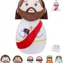 Jesus Plush Doll Christian Gifts - Baptism Gift for Kids, Classic Religious Savior My Friend Jesus Stuffed Doll Toys with Bible Baptism Prayer Gift 10 Inch