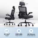 Ergonomic Office Chair for Long Hours, Full-Body Support, Relieve Neck & Back Pressure, 330LBS Capacity, Ideal for Home Office, Office & Study