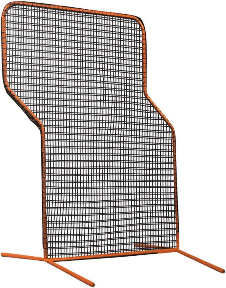 CHAMPRO Brute Heavy-Duty Steel Frame Baseball/Softball Pitcher's Z Screen Batting Cage Practice Net, 7'x 5, ORANGE