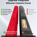 OTOFLY Magnetic for iPhone 16 Pro Max Case,Compatible with Magsafe,Classic Liquid Silicone Mobile Phone Case,Integrated Camera Control Button,Anti-Scratch Microfiber Lining, Red
