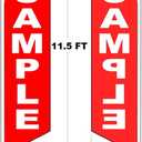 4 Less Co FRESH CREPES Windless Swooper Flag Feather Banner Sign 2.5x11.5 ft Tall Large (Flag Only) rf