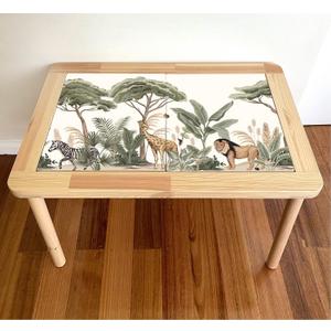 Decal/Stickers Compatible with IKEA Flisat Table Top (Safari)