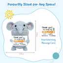 2 x OASSIE Best Friend Birthday Gifts for Women - Positive Crochet Elephant | Friendship Gifts, Presents for Bestie, Handmade, Soft and Comforting, Emotional Support, Squeezable, Ready to Gift