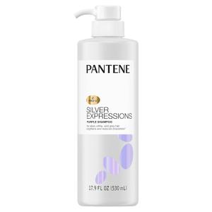 Pantene Silver Expressions, Purple Shampoo and Hair Toner, Pro-V for Grey and Color Treated Hair, Lotus Flowers, 17.9 Fl Oz