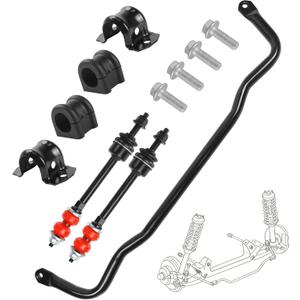 Front Sway Bar End Links Kit for 2009-2022 Dodge Ram 1500, Front Suspension Stabilizer Bar with Bushings, Replacement, 55398938AC