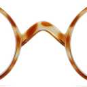Professor Round Reading Glasses for Women Men Vintage Readers(Transparent Tortoise +0.50)