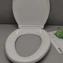 KOHLER 4636-RL-0 Cachet ReadyLatch Elongated Toilet Seat Slow Close, Soft Close Toilet Seat Quiet Lid, Contoured Grip-Tight Bumpers Installation Hardware, Apartment Essentials, White
