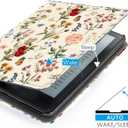 CoBak Case with Stand for Kindle Paperwhite 12th Gen 2024 Released (7") & Kindle Colorsoft Signature Edition - Durable PU Leather Cover with Auto Sleep Wake, Card Slot, Hand Strap Feature, Floralia
