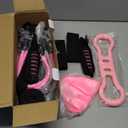 kisnbld Pilates Bar Kit with Resistance Bands, Multifunctional Pilates Bar with 3 Set Exercise Resistance Bands, Portable Pilates Equipment for Women Home Gym Yoga Workouts (Hot Pink)