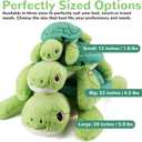 gnomantic Turtle Weighted Stuffed Animals - 22 Inch 4.5 Pounds Weighted Plushies Sea Turtle Stuffed Animal - Big Tortoise Plush Pillow - Cute Plush Toys Gifts for Kids & Adults (22" 4.5 lbs)