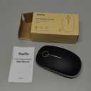 Vssoplor Wireless Mouse, 2.4G Slim Portable Computer Mouse with Nano Receiver Quiet Silent Optical Laptop Mouse for Notebook, PC, Laptop, Computer-Black and Silver