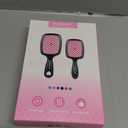 Detangle Brush, Hair Care Brush for All Hair Types, Black & Pink, Heat Resistant, Ergonomic Handle, Unisex, Ages 3 and Up