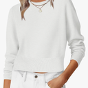 ANRABESS Women’s Long Sleeve Sweaters Cropped Crew Neck Business Casual Light Weight Sweater Tops Fall Fashion Clothes 2025 L