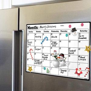 Fridge Calendar Magnetic Dry Erase Whiteboard Calendar for Refrigerator Planners 16.9 Inches X 11.8 Inches