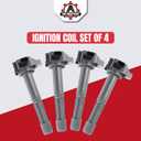 Ignition Coil Pack Set of 4 Replacement by AA Ignition - Compatible with Acura, Honda L4 2.4L - 2016-2020 ILX, 2015-2020 TLX, 2013-2017 Accord, 2015-2019 CR-V - Replaces UF712, UF-712, 30520-5A2-A01