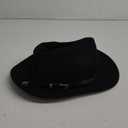 Western Cowboy Hat for Men Women Classic Roll Up Fedora Hat with Buckle Belts Size 52