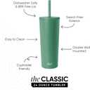 Simple Modern Classic Tumbler with Straw Lid | Insulated Iced Coffee Cup Reusable Stainless Steel Water Bottle Travel Mug | Gifts for Women Men Her Him | 24oz | Basil