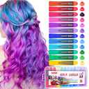 Washable Hair Chalk for Girls,12 Pcs Chalk Pens,Temporary Hair Color Dye, Kids Make Up Sets for Girls Kids Age 5 6 7 8 9 10 11 12 13 Years Old,Halloween Birthday Christmas Cosplay Hair DIY Party