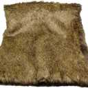 1pcs Wide 31"x18" Length Brown Imitation Lion Faux Fur Fabric Short Plush Craft Furry Fabric for Sewing Coat Collar,Carpet,Upholstery,Decoration, ((0.7"-1" Fur) 31"x18")