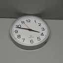 AKCISOT Atomic Silver Wall Clock Analog Clocks Battery Operated Clock for Bedroom Office Classroom Living Room(10 Inch)