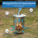 Gardenised 20-Gallon Galvanized Steel Incinerator Can with Lid & Vent Holes, High-Heat Outdoor Burn Bin for Leaves, Paper, Yard Waste & Garden Debris, Silver