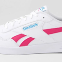 Reebok Court Advance W White Pink Blue Sneakers 8.5