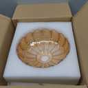 Gold Floor Lamp for Living Room,Bedroom,Mid Century Modern Standing Lamp with Remote,Dimmable Brass Tall Lamp Amber Glass Vintage Retro Arc Floor Lamps Flower Floor Light Boho Bohemian