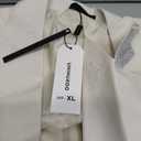 UNINUKOO Linen Suit for Men Summer Wedding 2 Piece Suit Set Peak Lapel Casual Blazer Pants Beach Wear for Men (XL)