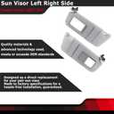 FEXON Pair Sun Visor Left Driver Right Passenger Side Compatible with 2007 2008 2009 2010 2011 Toyota Camry Hybrid Without Sunroof and Light (Gray)