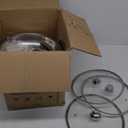 Round 5 qt. Silver Stainless Steel Chafing Dish Buffet Set with Transparent Glass Cover Stackable Easy Install 4-Pack