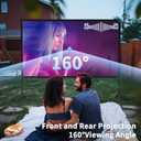 Projector Screen with Stand 120 Inch, 16:9 4K HD Portable Projector Screen Indoor Outdoor, Foldable Wrinkle-Free Movie Screen 160 Front Rear Projection Screen with Carry Bag for Home Movie
