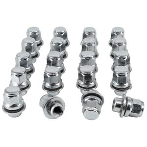 M14x2.0 Lug Nuts for Ford F150 2004-2014,Wheel Accessories Parts Set of 24 OEM 14mmx2.0 Chrome One-Piece Lug Nuts, Compatible with 2003-2014 Expedition, 2009-2014 Lobo, 2003-2014 Navigator