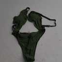 Kaei&Shi Sexy One Piece Swimsuit for Women,Cut Out Criss Cross Bathing Suit,Thong Monokini Swimsuits (Large, Army Green)