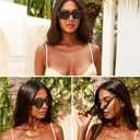 Appassal Retro Polarized Square Sunglasses for Women Chunky 70s 80s Sunnies Trendy Vintage Fashion Frames AP3733
