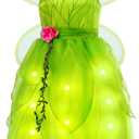 Spooktacular Creations Girls Fairy Costume, Light Up Halloween Costume for Kids, Toddlers Princess Dress with Wing for Halloween Dress Up Role Play Parties, M (Medium(8-10 yrs))