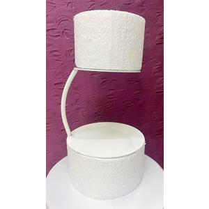 White Curve Floating Cake Spacer Separator Stand | Acrylic Cake Separator for Tiered Cakes | Wedding, Birthday & Party Cake Decoration Display Stand