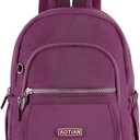 AOTIAN Mini Nylon Women Backpacks Casual Lightweight Small Daypack for Girls (Mini Deep Purple)