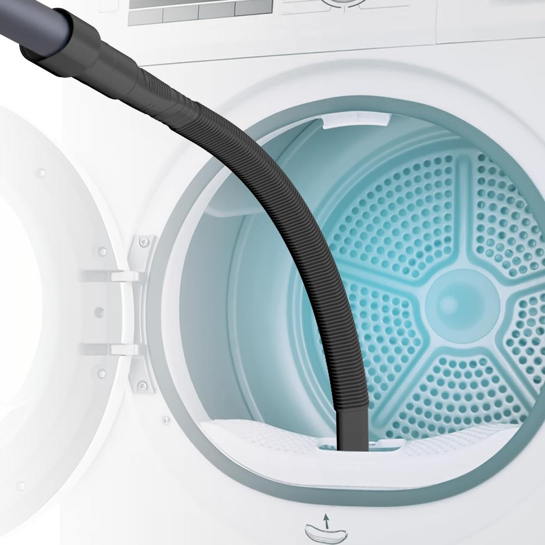 Dryer Vent Cleaner Kit Vacuum Hose Attachment Brush, Lint Remover, Quickly Lint Remover Cleaning Supplies, Black