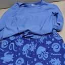 Saint Eve Dad and Son Family Matching Swimwear - Mens Swim Trunks & Boys Short or Long Sleeve Rash Guard & Shorts Sets (Small (7/8), Blue Sea Life)