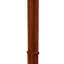 Mumufy 48 Inch Tall Advent Church Stand Candleholder Set of 5 Purple Pink White Candles Wood Nativity Candle Stand with Metal Arch Christmas Candlestick Holder for Christmas Church Holy (Deep Wood)