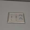 Double Toggle/Single Duplex Light Switch Cover Adler Metal Wall Plate, 2-Pack Brushed Nickel 3 Gang, Light Switch Cover Outlet Cover Decorative Wallplate, Durable