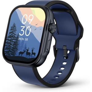 Smart Watch, AI Running Plan, PPG Blood Pressure Monitor, 3ATM Waterproof Fitness Tracker, 1.99" AMOLED Display, Heart Rate Blood Oxygen Sleep, Smartwatch for Men Compatible with Android and iOS Blue