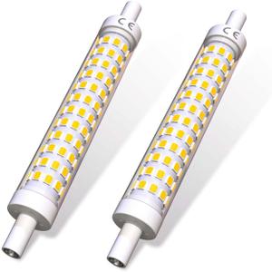 Lustaled R7s LED Bulb 118mm 10W 1300LM Day Light 6000K 110-130V J118 J Type Linear Double Ended 100W Halogen Equivalent for Floodlight Landscape (2 Pack Not Dimmable)