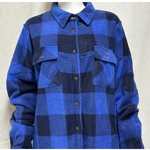 ThCreasa Womens Sherpa Fleece Lined Flannel Shirt Jacket Warm Button Up Plaid Shirt Jac (Sherpa Fleece Throughout),S