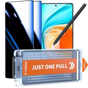 TORRAS for Samsung Galaxy S25 Ultra Privacy Screen Protector [Military-Grade 9H+ Aerospace Tempered Glass] [One-Pull Installation] Anti Spy Screen Protector Samsung Galaxy S25 Ultra 6.9″ (2 Pack)